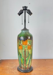 Arts And Crafts Ceramic Table Lamp, Bradley & Hubbard Style