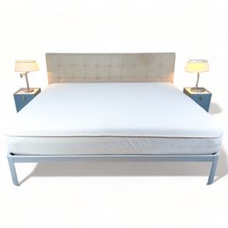ModWay King Size Platform Bed And Linen Headboard