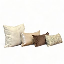 Custom Made Throw Pillows In Faux Animal Skin, 4 Assorted