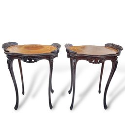 Pair Antique Louis XV Style Side Tables