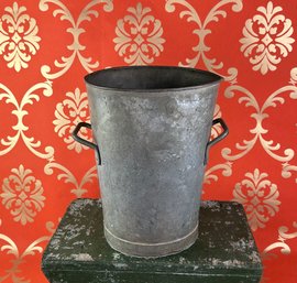 Galvanized Steel, Metal Decorative Bucket
