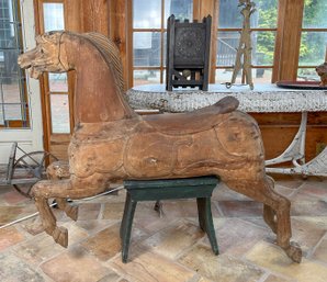 19th Century American Wooden Carousel Horse