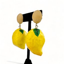 VIntage Carmen Miranda Lemon Earrings