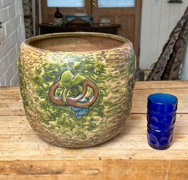 Large Deco Roseville Pottery Vase Or Planter