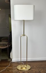 Phenomenal Contemporary Brushed Brass Floor Lamp
