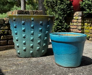 Turquoise Ceramic Planters