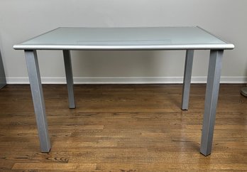 Frosted Glass And Aluminum Desk