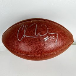 Autographed Football, NY Giants Charles Way #30