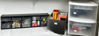 Selection Of Office Supplies In Organizers