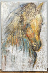Slightly Abstracted Horse Painting On Canvas