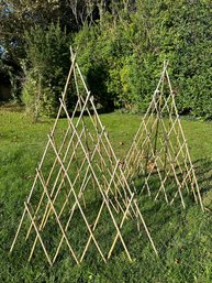 Vintage Bamboo Or Rattan, Folding Tomato Or Plant / Garden Covers