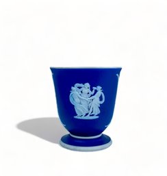 Antique Wedgwood Vase Cobalt Blue Jasperware Goddess Angels