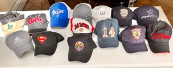 Assorted Baseball Caps And Visers