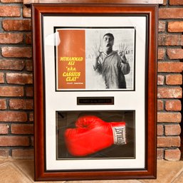Muhammad Ali, AKA Cassius Clay Signed Boxing Glove In Shadow Box, AWith A