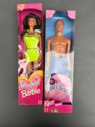 Barbie And Ken Dolls Sweetheart Barbie And Pearl Beach Ken