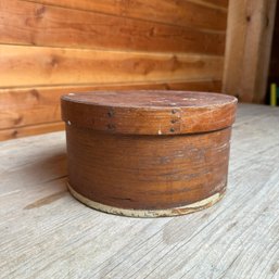 Antique Shaker Bent Wood Box By Thos Annett Jafferey NH