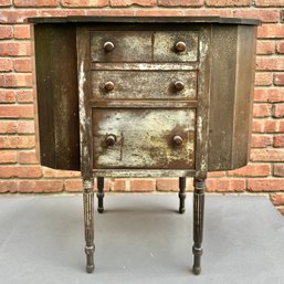 Antique Mahogany 'Martha Washington' Wooden Sewing Cabinet, Side Table