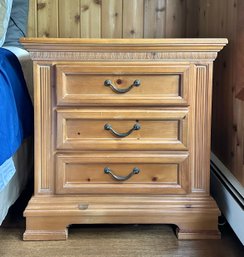 Three Drawer Wooden Night Or Side Table