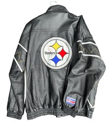 Pittsburgh Steelers Signed Starter Jacket In Black Leather