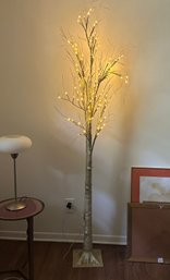 6' Tall Gold Fiber Optic Decorative Tree