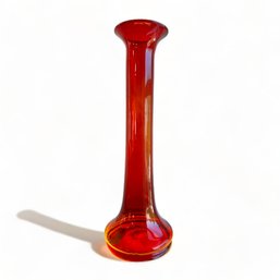 25' Tall Blenko Red Glass Vase