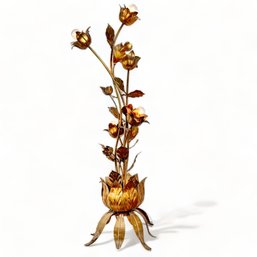 Venetian Style Gilt, Botanical Five Light Lamp