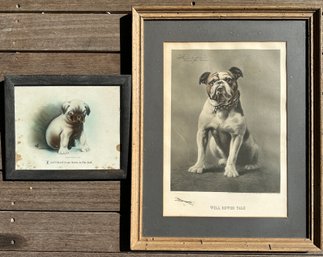 'Handsome Dan, Original Yale Mascot', Well Rowed Tale. Two Framed Dog Prints