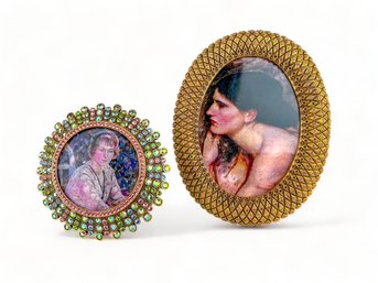 Berebi Gilt And Jeweled Limited Edition Oval Frames