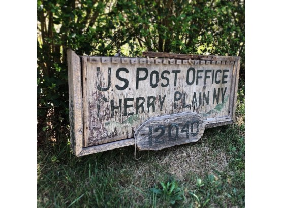 Circa 1830 U.S. Post Office Wooden Hand Painted Sign