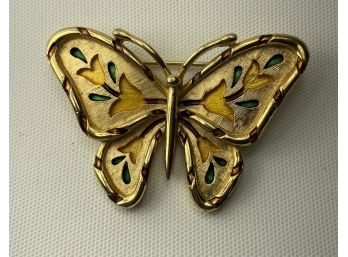 Trifari Gold Tone Butterfly Brooch
