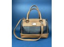 Tiganello, Black And Brown Leather Handbag With Shoulder Strap