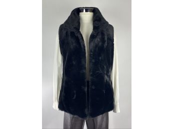 Kristen Blake, Black Faux Fur Vest In Size Small