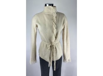 Cashmere And Wool Blend Wrap Cardigan With Tie