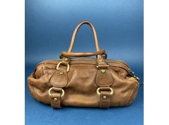 Francesco Biasa Brown Leather Handbag, Made In Italy
