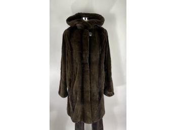 The Finest, Softest, Most Spectacular Sable Brown Female Mink Hooded Coat I Have Ever Seen