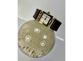 Valentino Women's Watch With Brown Leather Wrist Band - Not Authencticated