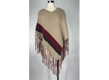 Burberry Merino And Cashmere Blend Knit Poncho