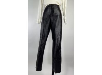 Finity Studio Deep Brown Leather Pants Size 8 (fits Like 6/8)