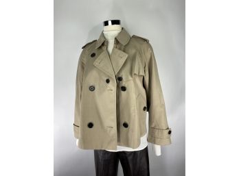 Philip Lim 3.1 Cropped Trench Coat With Layers Of Panels On Back Size 4