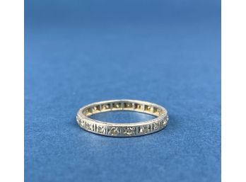 Antique Platinum And Diamond Wedding Ring