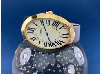 Cartier Baignore Replica Time Piece - Gold With Sapphire