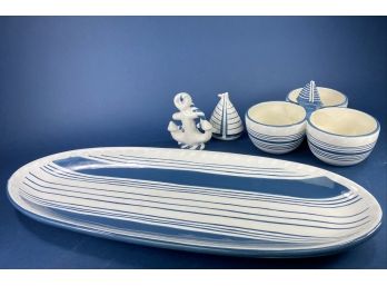 Blue And White Nautical Table Top Decor