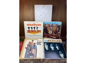 Lot Of 5-  Vintage Beatles Records LP's