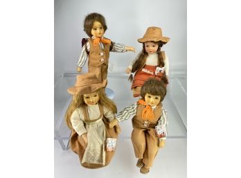 Four Vintage Tati Dolls