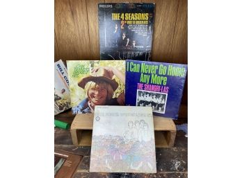 Lot Of 4 Vintage Record LPs  - The Monkees, John Denver, The 4 Seasons, The Shangri-las
