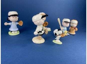 New In Box, Lenox Peanuts Baseball Team - 6 Figures