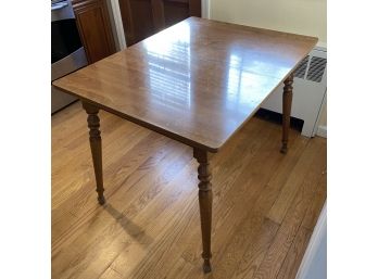 Ethan Allen Walnut Kitchen Table With Turned Legs In Nutmeg Finish
