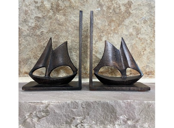 Pair Of Metal Boat Bookends