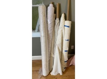 6 Bolts Of White And Off White Fabric 53' W