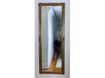 Full Length Gilt Frame Beveled Edge Wall Mirror